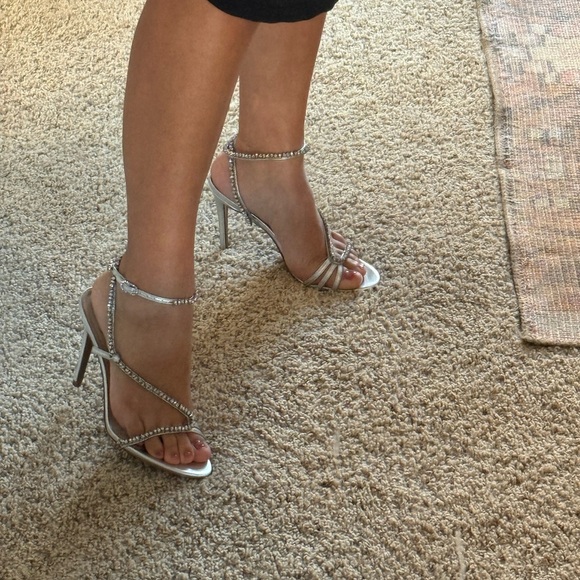 Sam Edelman Silver Rhinestone Heels - Picture 9 of 11